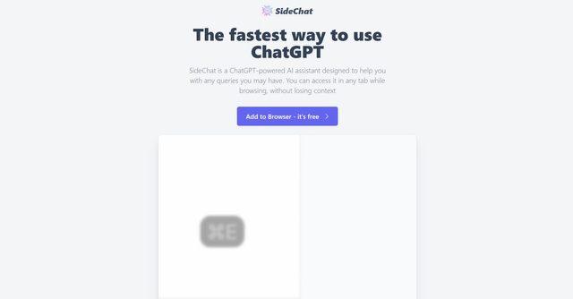 SideChat - Quick-access Browser Extension for Answering Questions.