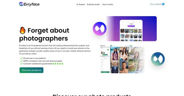 Evryface - Create realistic avatars and digital twins.