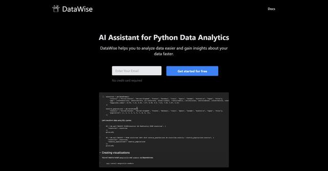 Datawise - AI Assistant for Python Data Analytics
