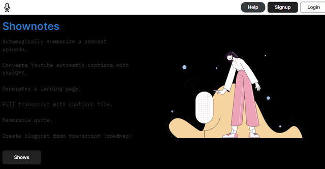 Shownotes - Shownotes for your Youtube podcast