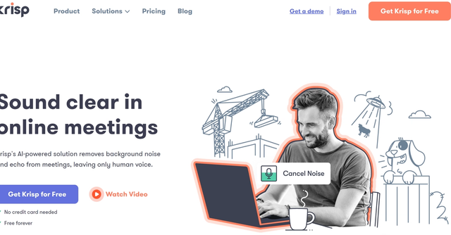 Krisp - Krisp's AI removes background noise & echo from meetings