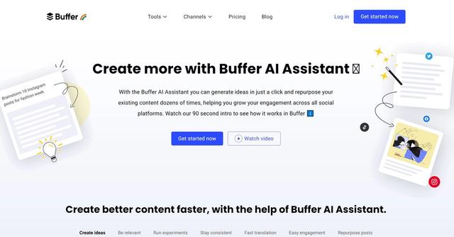 Buffer - Generated social media posts and brainstormed ideas.