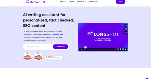 LongShot - AI writing assistant for creating SEO-friendly blogs.