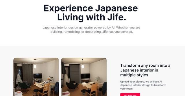 Jife - Japanese Interior Design generator Powered by AI.