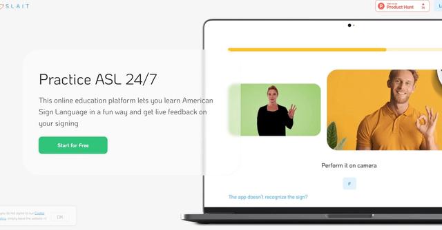 SLAIT School - Real-time feedback ASL learning platform.
