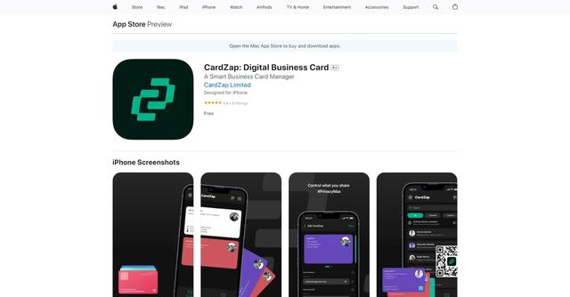 CardZap - With CardZap, you can effortlessly create and share your personalised digital business cards.