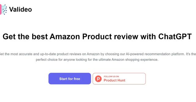 Valideo - Get the best Amazon reviews with ChatGPT