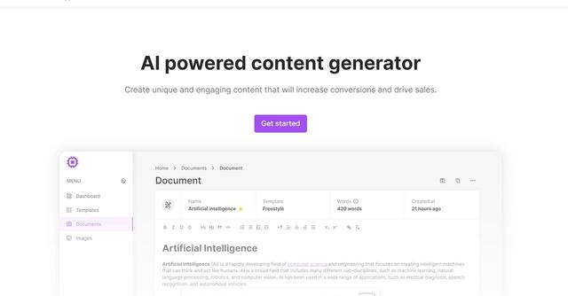 Content Generator - Create original and compelling content to boost conversions.