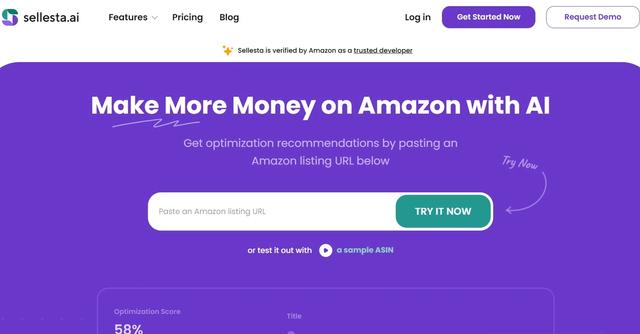 Sellesta - Revamp your Amazon business with Sellesta AI tools! Keyword Research, Listing Optimization, and Keyword Tracking. Start Free Now!