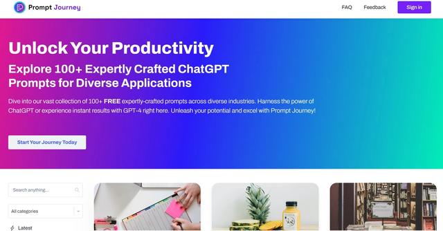 Prompt Journey - Access 100+ expertly designed ChatGPT prompts for various industries