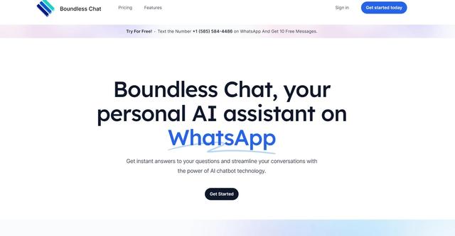 Boundless Chat - Interactive chatbot boosts WhatsApp communication.