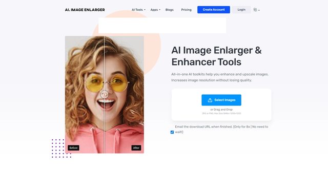 AI. Image Enlarger - All-in-one AI toolkits help you enhance and upscale images.