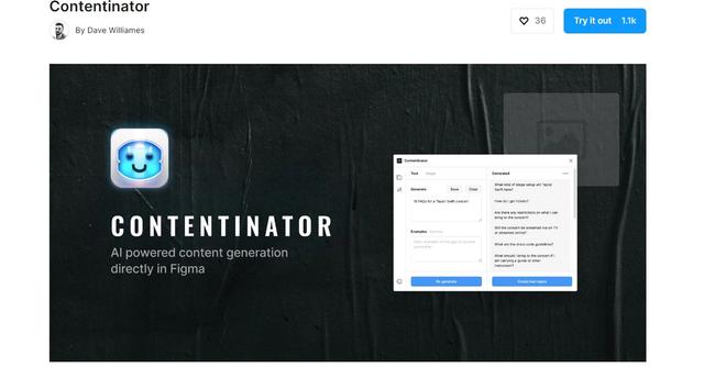 Contentinator - AI content generation directly in Figma