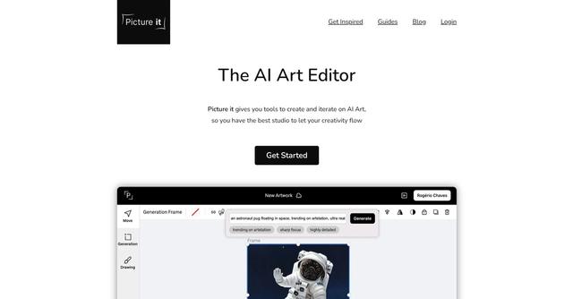 Picture it - Picture it is an AI Art Editor that empowers users to create and iterate on AI-generated art.