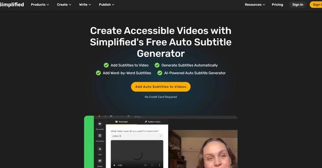 Auto Subtitle Generator - Simplified's Free Auto Subtitle Generator.