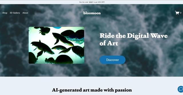 Bloomoon - Bloomoon is an AI-art shop platform that offers unique, AI-generated paintings