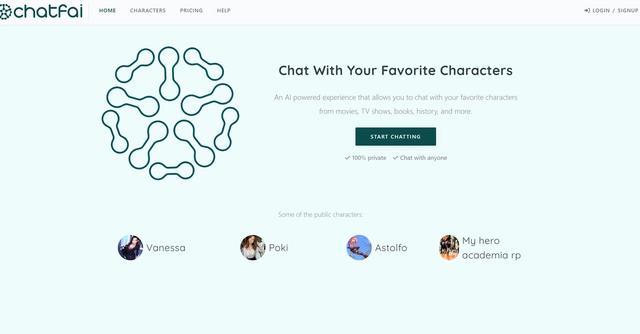 ChatfAI - ChatFAI is an AI-powered chatbot platform that enables users to engage in conversations with their favorite characters from various forms of media, including movies, TV shows, books, and more.