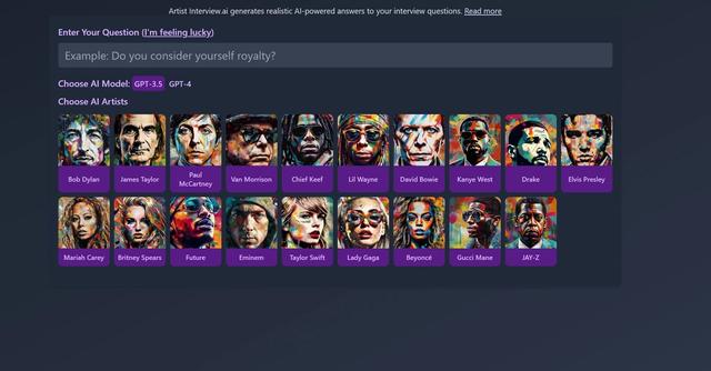 Artistinterview - Generate lifelike AI-generated responses to interview questions.