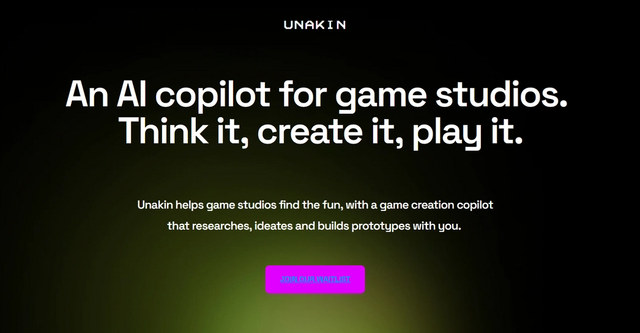 Unakin - Helping game studios build more hits, with text-to-gameplay prototyping