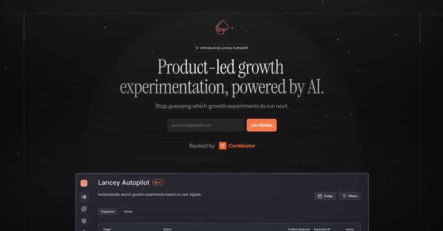 Lancey - Product-led growth experimentation, powered by AI.