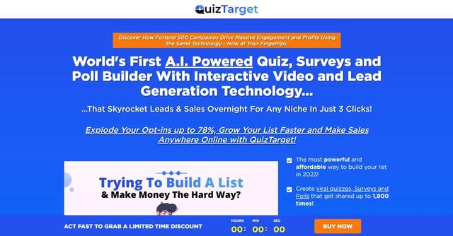 QuizTargetAI - The Most Powerful Interactive Quiz Builder On The Planet!