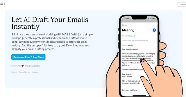 MAILE - Email drafting on iPhone.