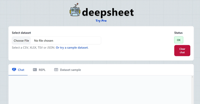 Deepsheet - Conversational AI tool for data analysis with user-friendly interface