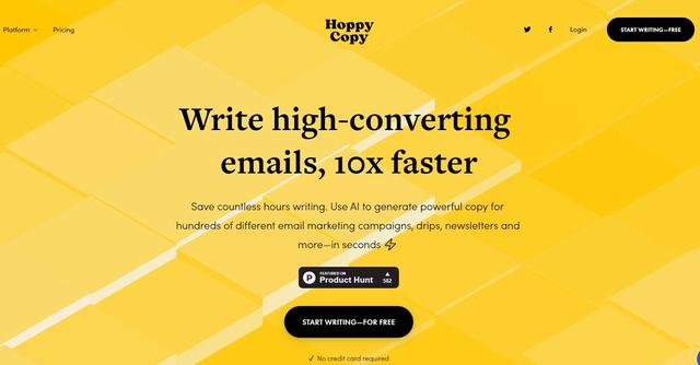 HoppyCopy - Create high-converting emails quickly with AI-generated copy.