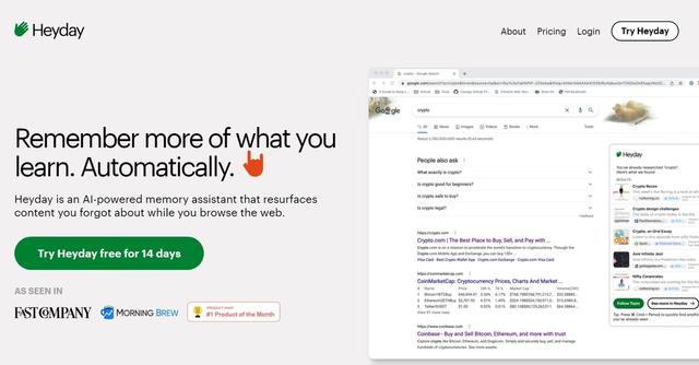 Heyday - AI-powered memory assistant that resurfaces content