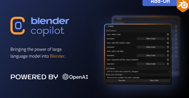 Blender Copilot - Blender Copilot is an AI-powered add-on that simplifies the 3D workflow with natural language commands.