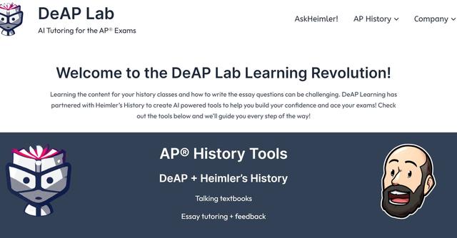 DeAP Learning Labs - Boost AP US & World History skills with free AI-powered tutor chatbots.