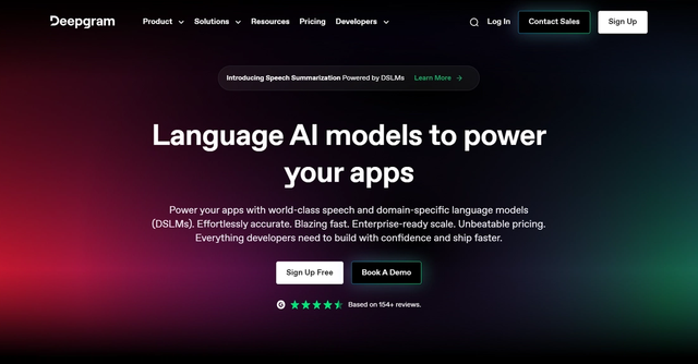 Deepgram ASR - Deepgram ASR is an AI-powered tool designed to transcribe voice data into text quickly and accurately, catering to businesses of all sizes.
