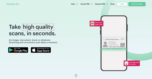 ScannerGo - AI document Scanner, Auto Scan documents or even books without even clicking or adjusting any document.