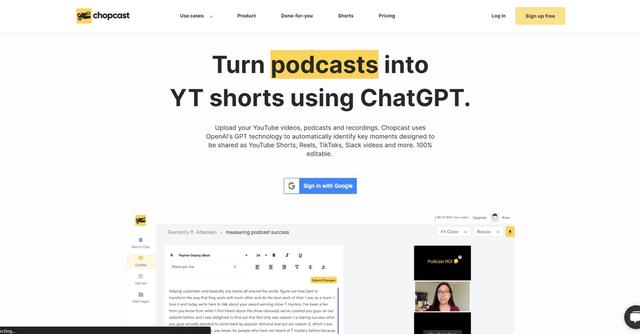 Chopcast - Chopcast is an AI-driven content repurposing platform designed for B2B teams.