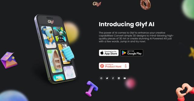 Glyf - Intuitive interface enables 3D mobile design.