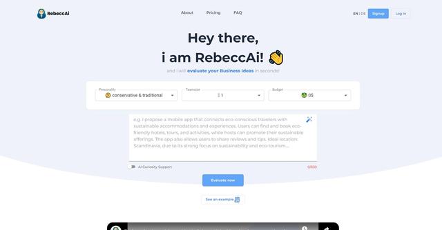 RebeccAI - RebeccAi is an AI-powered idea development and evaluation platform.