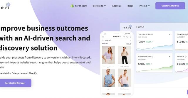 Zevi.ai - AI-driven search engine boosts engagement & sales, guiding prospects from discovery to conversions.