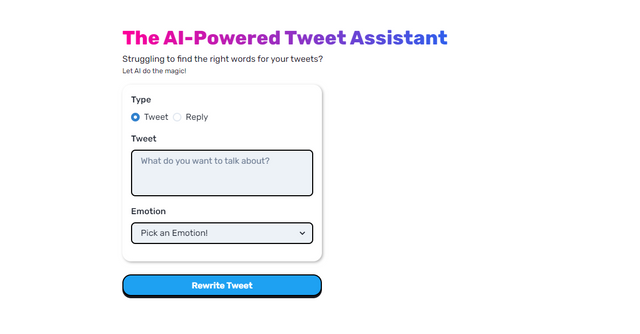 TweetEmote - AI tweet assistant to write expressive tweets & create smart replies
