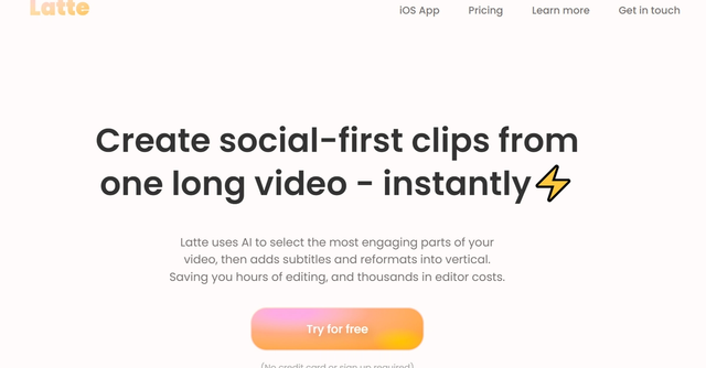 Latte - AI Video editor