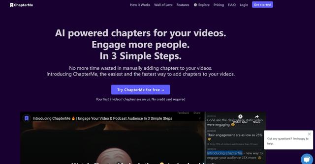 ChapterGPT - The #1 AI tool for automatically creating timestamp chapters for your videos and podcasts in minutes.