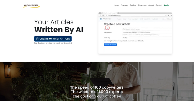 Article Fiesta - Create articles for your website or blog by just providing a keyword