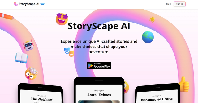 StoryScape AI - Experience unique AI-crafted stories and make choices that shape your adventure.