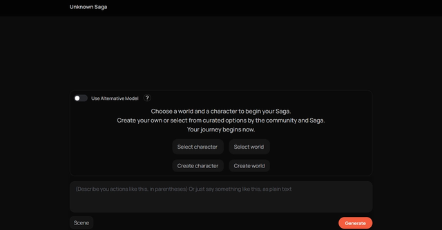 Saga - AI text RPG that offers on-demand experience