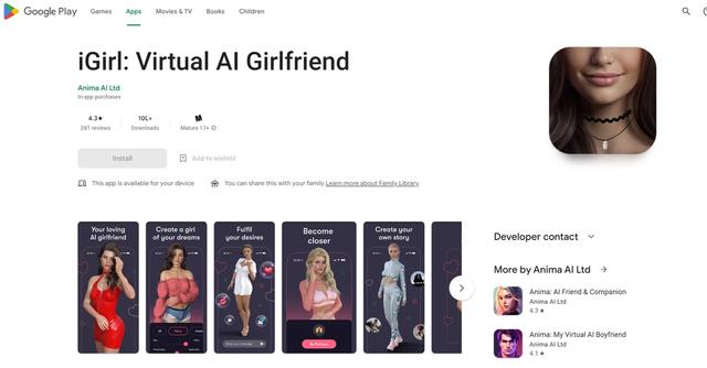 Virtual AI Girlfriend - AI girlfriend simulator for interactive chat and virtual dating experiences