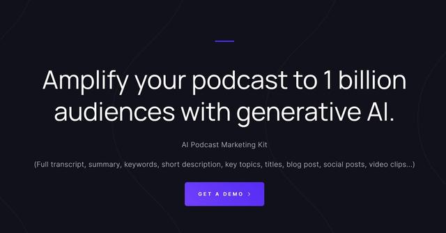 Mood AI - Mood AI Generative Podcast Marketing Kit is a powerful tool that utilizes generative AI to automate the creation of podcast marketing materials, including transcripts, summaries, keywords, social posts, and more.