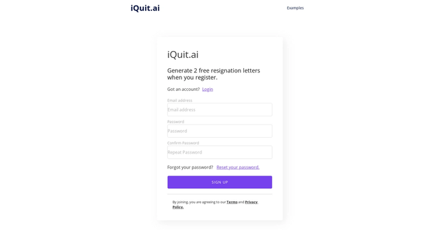 IQuit.ai - AI-generated resignation letters.