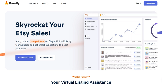 Roketfy - Skyrocket Your Etsy Sales using Roketfy