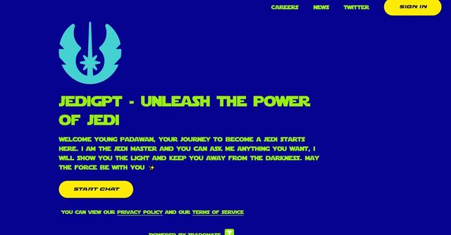 Jedi GPT - AI-powered chatbot with a Jedi mentor theme