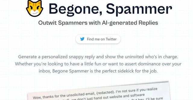 Begone Spammer - Generate personalized snappy replies to uninvited emails