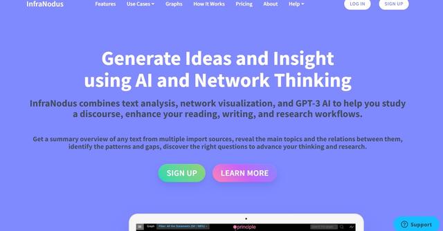 Infranodus - Generate ideas & insights using AI & Network Thinking with InfraNodus.